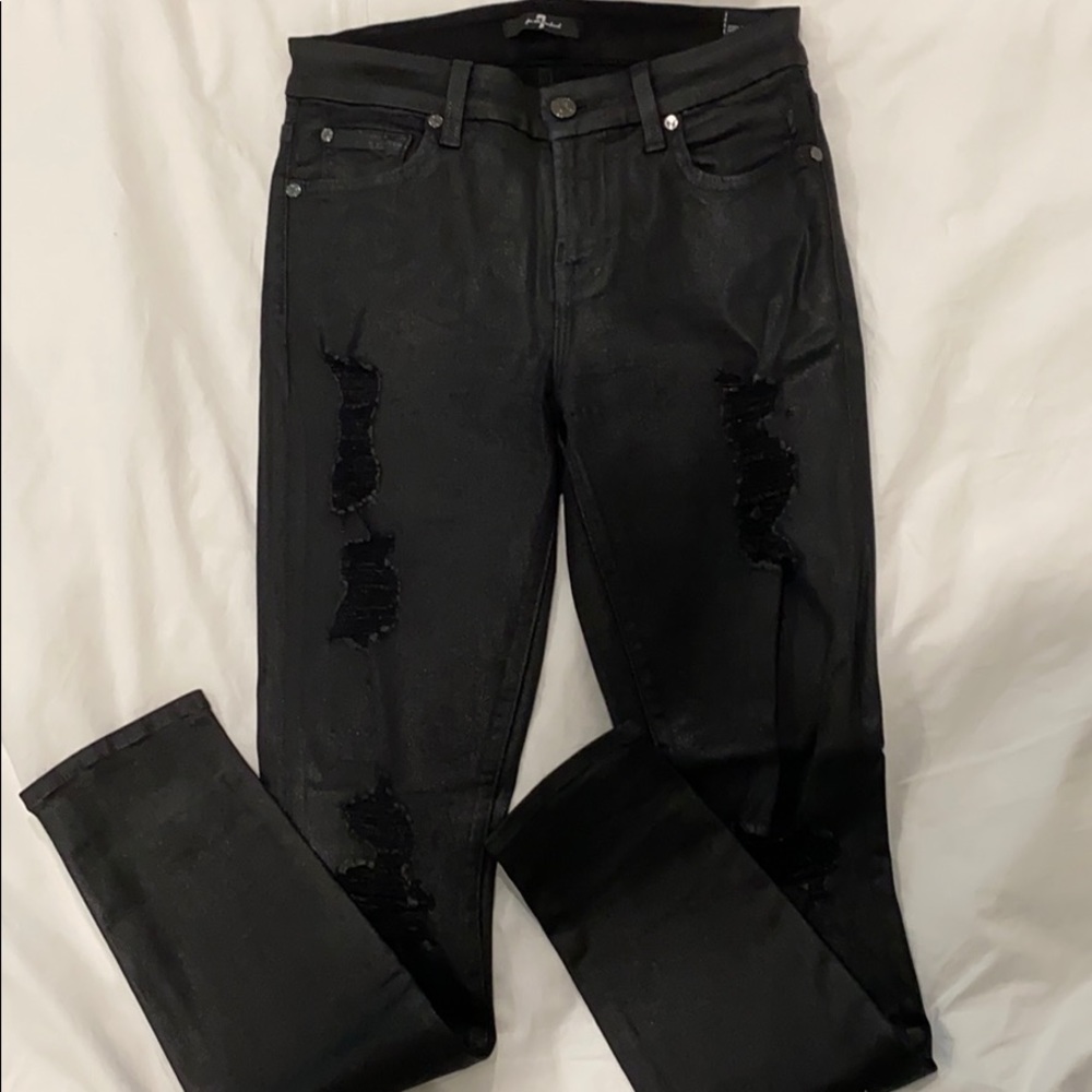 7 For All Mankind, Wax Coated Skinny Jean
